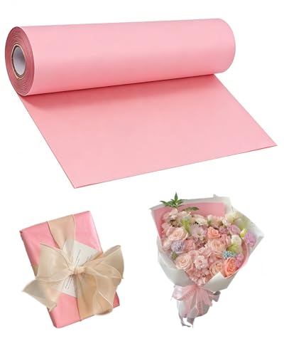 Papel de estraza de 30 cm de ancho, papel de regalo natural reciclado, papel de estraza para manualidades, cumpleaños, Navidad (rosa, 30 cm x 5 m)