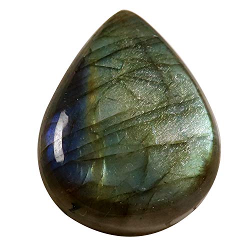 Labradorite naturelle cabochon poire 31,75 cts pierre fine Of53 pour pendentif DIY