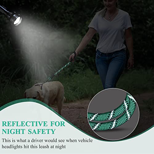 VIVAGLORY Hundeleine Kurz Closerok Kurzführer Hund, Hundeleine Leine mit Gepolstertem Griff & Schlaufe für Joggingleine Hausleine, Kurzführer & Kurzleine für Hunde, 46cm, Türkis