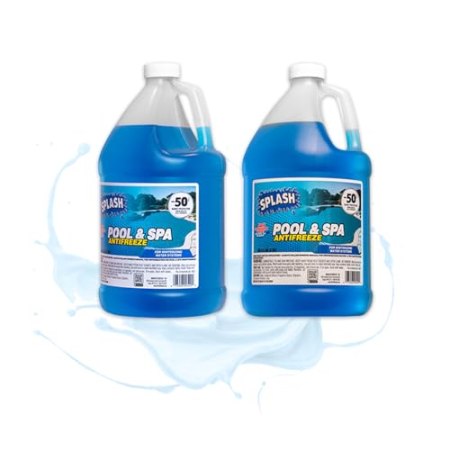 Splash Pool & Spa Antifreeze -50°F, 2-Pack (1 Gallon Each), Winter Protection for Pools & Spas