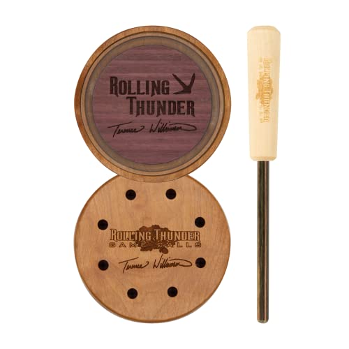 Rolling Thunder Terence Williamson Signature Turkey Crystal Pot Call with Two-Piece Straight Tip Diamondwood Striker