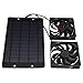 Ttedoye Kit Pannello Solare 10W 12V, Pannello Solare Alimentato Mini Ventilatore per Campeggio Caravan Yacht Serra Cane Casa Pollo Casa Ventilatore