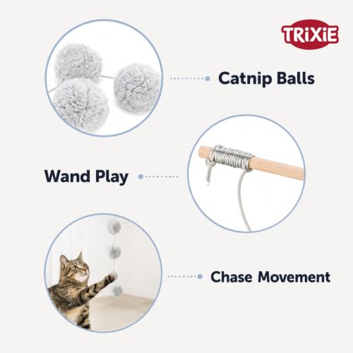 Image of Trixie Playing Rod with 3 Balls, 35 Cm, Pack of 4