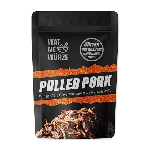 WAT NE WÜRZE Pulled Pork Rub Gewürzmischung 350 g | BBQ Gewürz für Pulled Pork aus Schweineschulter oder Schweinenacken | Marinade für Fleisch zum Grillen, Barbecue oder für den Smoker