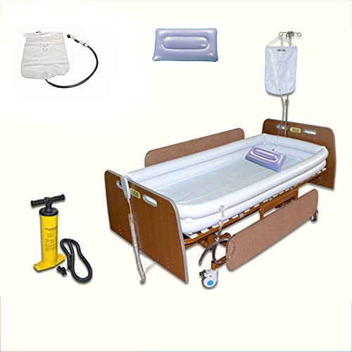 summerr Vasca da bagno gonfiabile medica vasca da bagno, kit doccia comodino, per anziani disabili, pazienti costretti a letto bagno a letto.