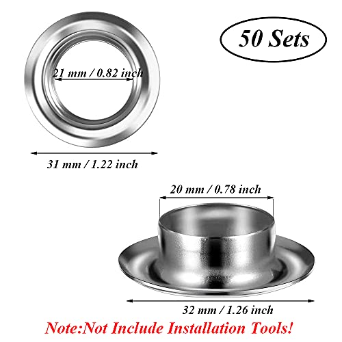 Occhiello Strumento Kit, 50 Set 20mm Occhielli