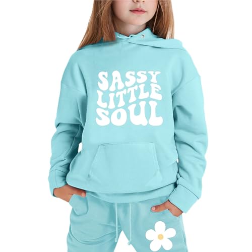 Chándal Niñas 2 Piezas Set - Conjunto de chándal para niña Camisas de Manga Larga Elástica Ropa Deportiva suéter y Pantalones Conjunto de Dos Piezas Niñas Trajes por 4-15 años
