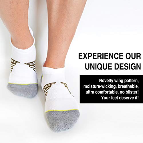 Image of Busy Socks 3 Pack Heavily Cushioned Socks Women No Show, Ultralight Comfort Fit Mesh Ventilating No-show Elite Basketball Volleyball Socks (White, Large)