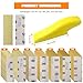 Micro Detail Sander Tool Kit, Mini Polishing Tool, Wood Sanding Sander 80/120/180/240/320/400/600 Grit Yellow Sandpaper, Micro Sander for Smoothing Surface, Multifunctional Mini Hand Tool