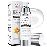 Vitamin C Retinol Serum for Face, Brightening & Anti-Aging with Hyaluronic Acid, Vitamin E, Peptides, Collagen - Hydrates, Firms, Lifts, Smooths, Targets Age Spots, Wrinkles, 1.7 Fl Oz