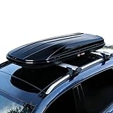 Rooftop Cargo Box Carrier, 19.4Cu ft Hard Shell Rooftop Cargo Carrier - Dual-Side Opening, Universal Car/SUV...