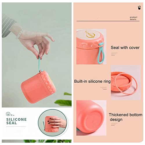 Agratu Thermos For Hot Food Kids Lunch Box With Spoon Food Containers Kids Leak Proof Insulated Lunch Box Container For Kids Insulated Lunch Container For Hot Food (430Ml Pink) #TOP7
