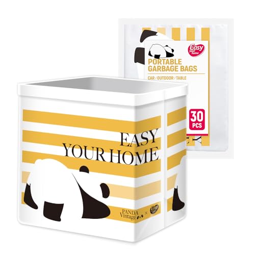 Image of 30PCS Portable Car Trash Bag with Self-Adhesive Strips Disposable Self-Standing Car Garbage Bags Waterproof Leak-Proof Easy Stick-On for Cars Office Kitchen Bedroom Travel and Camping