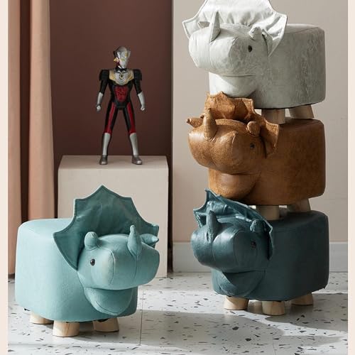 Tabouret à langer et pouf enfant hippopotame blanc à offrir