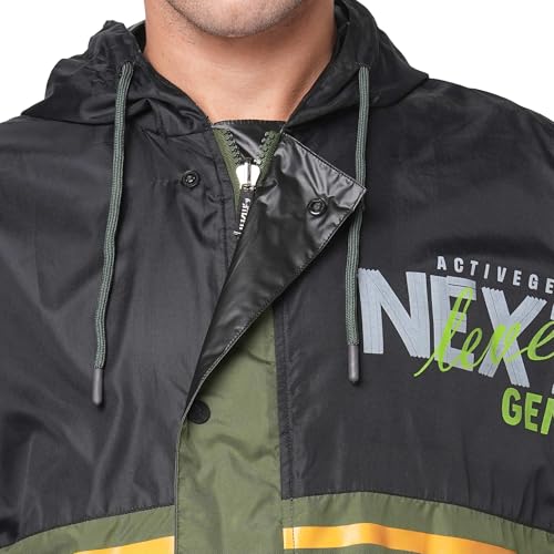 Image of Citizen Hooded Raincoat for Men Women Waterproof for Bike Riders 180T Micro Fabric Lightweight Stylish Sealed Hood, Large Pockets, Heavy-Duty Zippers Rainwear with Carry Pouch-CR012