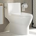 One Piece Toilet, DeerValley DV-1F52626A ADA Comfortable Height 17”, MAP 1000g, Single Flush 1.28 GPF Elongated Comfortable Soft Closing Seat, Left-hand Trip Lever Design