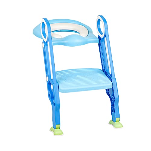 Escalier toilette enfant pour apprendre la propreté seul dans la salle de bain