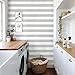 Cohoo Home Gray and White Wallpaper Peel and Stick Striped Contact Paper for Cabinets Gray and White Contact Paper Modern Self-Adhesive Removable Wallpaper Bedroom Bathroom Waterproof 118inL 18inW