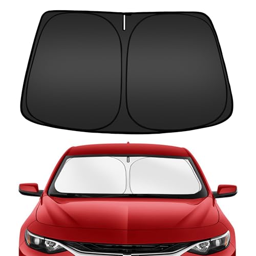 Image of ARISMOTOR Windshield Sun Shade for Che-vrolet Chevy Malibu 2016-2025, Custom Fit Foldable Front Window Sunshade Sun Visor Protector, Block UV Rays Keep Your Car Cooler