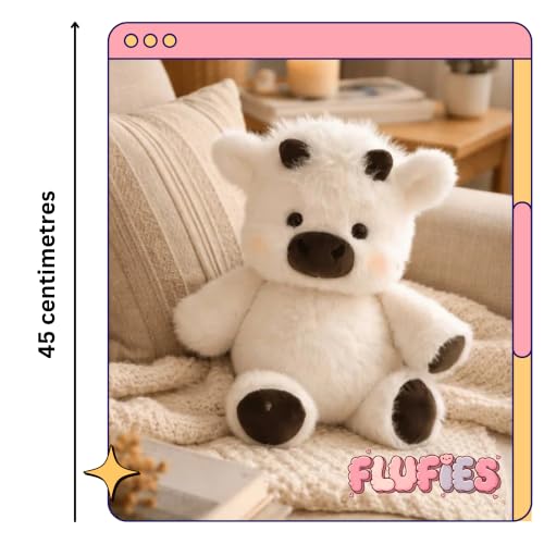 Image of Flufies Plush Soft Toys for New Born Baby and Baby Boy - Soft and Easy Wash Plush - Huggable Plush Toys for Girls and Boys - Soft Toy for Home Decor (White Running)