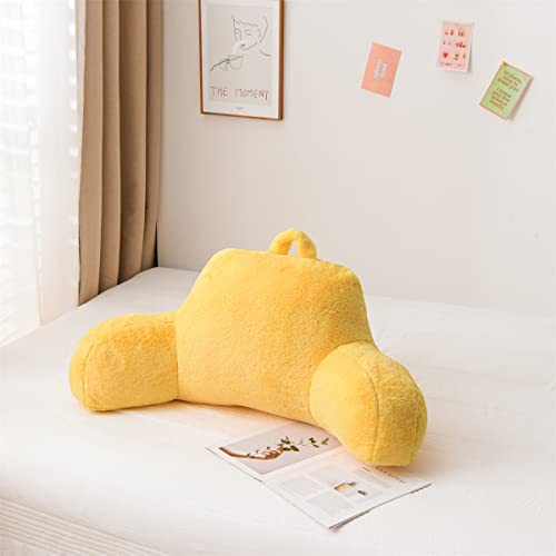 Btargot Tie Dyed Reading Pillow Bed Wedge Large Adult Backrest Lounge Cushion With Arms | Back Support For Sitting Up Yellow #TOP2