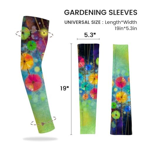 Image of YPHCDO Gardening Sleeves for Women Farm Sun Protection Thorn Proof Cooling Arm Sleeves to Cover Arms for Garden Sports
