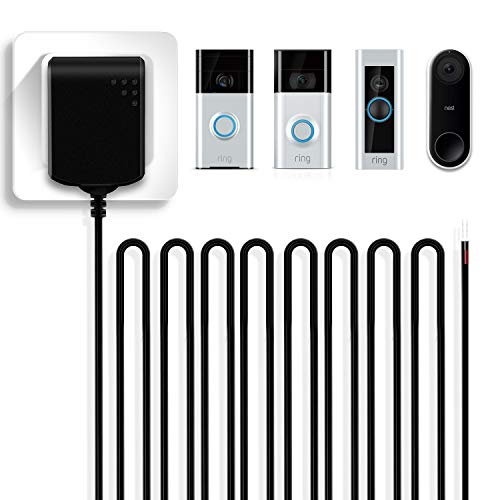10ft/3m Charge Cable with Power Adapter for Ring Video Doorbell, Taken 18V 500mA