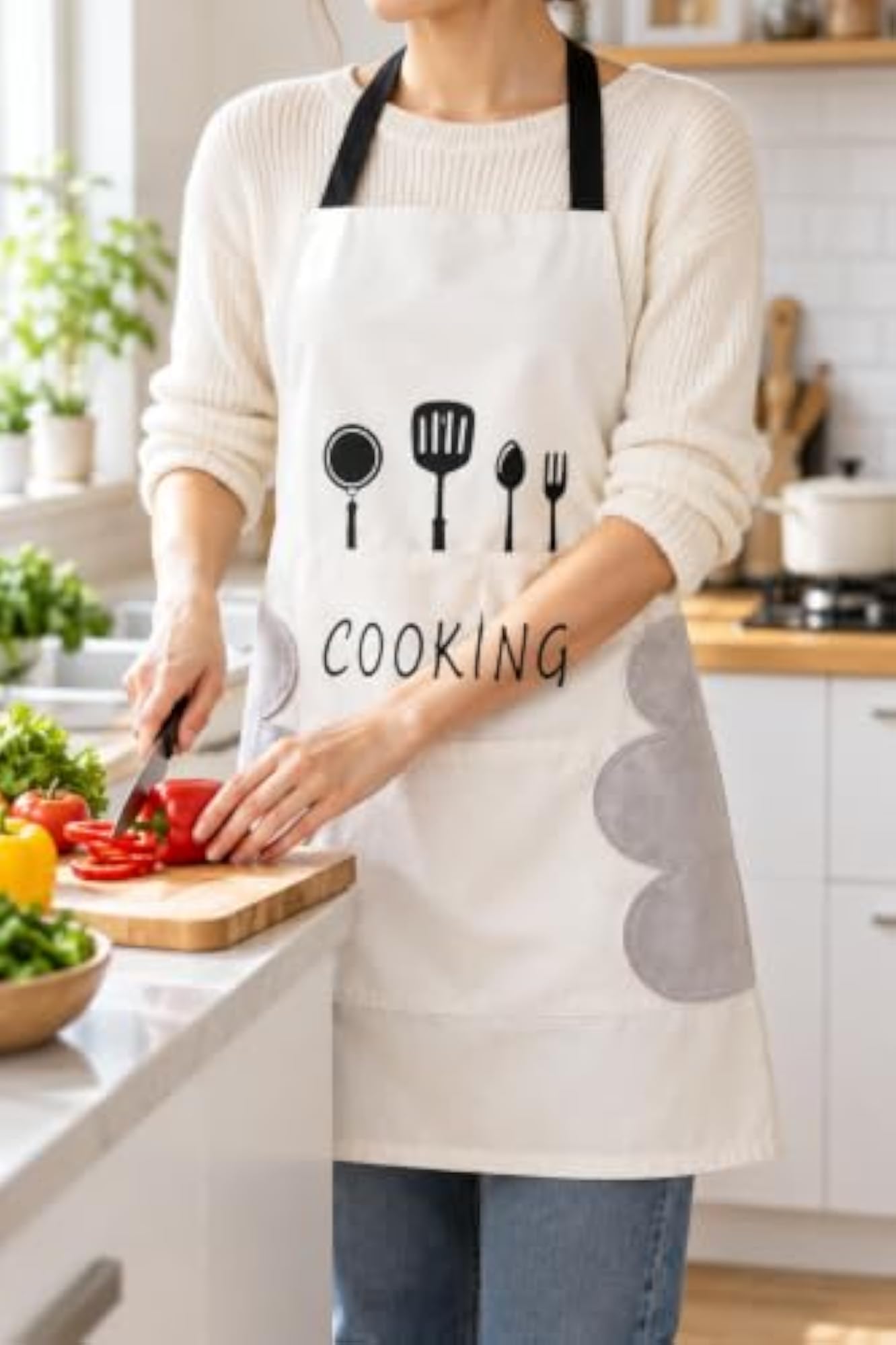 Cooking Apron with Adjustable Straps