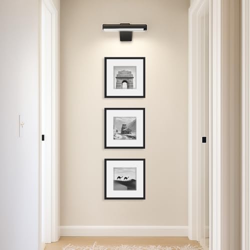 Image of Premium Set of 3 (12x12 inch) Photo Frame for Wall - For Wall Decor and Home Decor | Fits Photo 8x8 inch with Mat or 12x12 inch Without Mat | Black