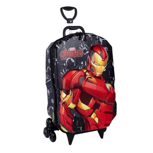 Mochila Infantil Com Rodinha Homem De Ferro - 100615