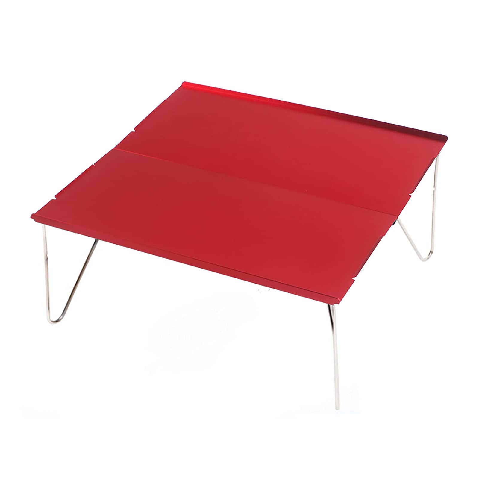 Petite table camping portable rouge pliante ultra légère et stable