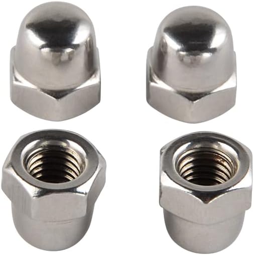 Auto Part - Universal Blind NUTs M10x1.25 Knobs Hex Dome Acorn NUTs Nuts Kit 10mm x 1.25 thread Pitch Wrench Size 16mm For Hondas Cap (M8)