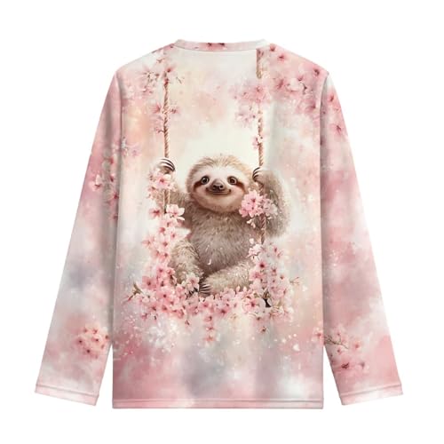 Image of WELLFLYHOM Long Sleeve T-Shirt for Boys Girls 3-16 Years Old Tee Tops Crewneck Pullover Shirts Fall Outfits