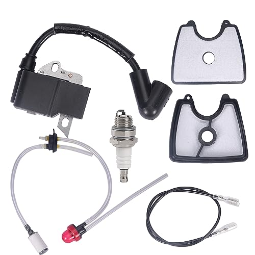 Leaf Blower Ignition Coil Module for Husqvarna 125B 125BX 125BVX Replace 545108101 5451 08 101 5451-08-101 585836101 300953003 300953001 984883001 984882001 with Spark Plug Fuel Line Air Filter Kit