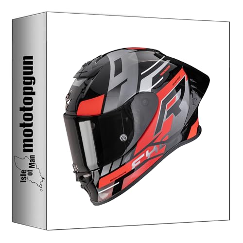Casque intégral Scorpion EXO-R1 Evo II Air Adrenaline Noir Rouge Argent Taille XL