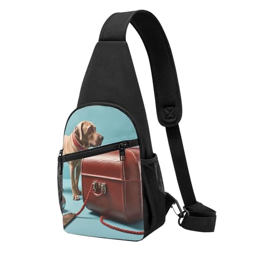 Sac à dos à bandoulière imprimé bulldog et fleurs pour voyage et rando