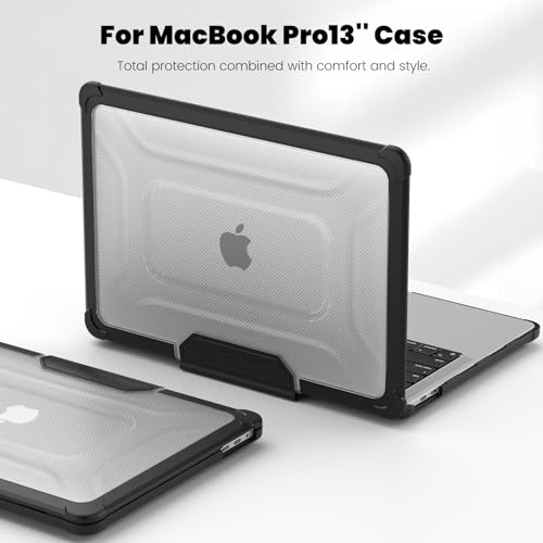 Carcasa MacBook Pro 13 rígida transparente TECHGEAR con soporte A2338 A2289 3