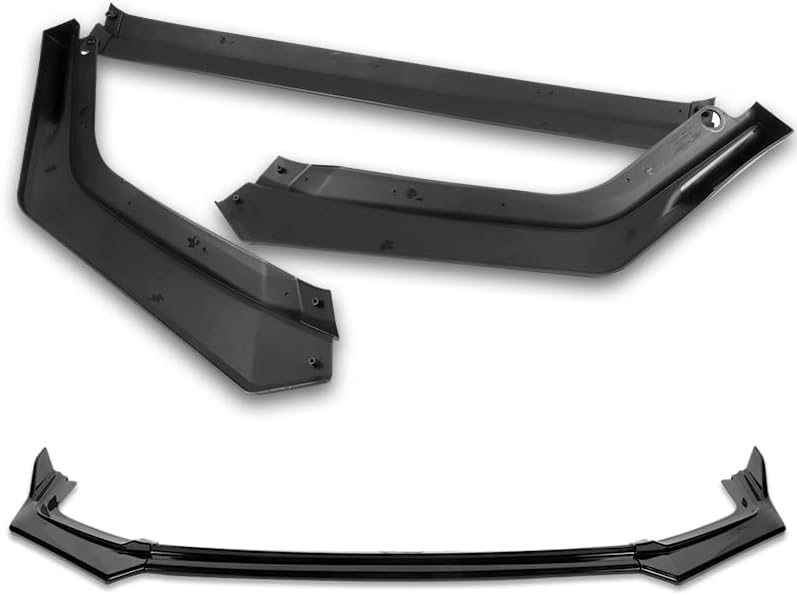 3PCS Front Bumper Lip Kit fit for Compatible with 2022-2024 Honda Civic Sedan, Type-R Style Splitter Trim Protection Spoiler, Air-Dam-Chin-Diffuser (Painted Black)