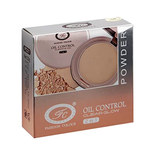 Image of FASHION COLOUR Oil Control 2 in 1 Powder | With Mirror and Powder Puff | Oil and Sweat Control | Long Lasting Compact Powder | Comes In 4 Variants | Shade 05
