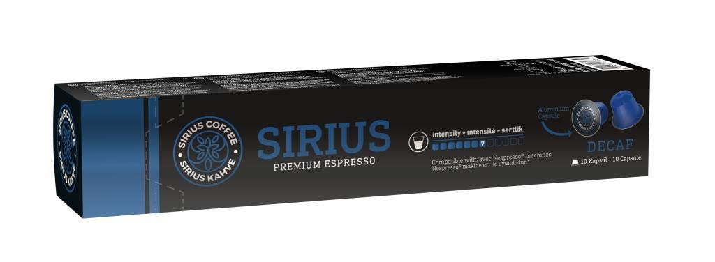 Sirius Premium Kapsül Kahve 7 Decaf (Nespresso Uyumlu) - 10 Adet