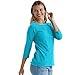Hanes Women's Stretch Cotton Raglan Sleeve Tee, Flying Turquoise, Medium
