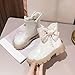 Girls Ankle Boots Fashion Ankle Booties Bow Pearl Side Zipper Low Heel Outdoor Winter Warm Combat Shoes (3-10 Years)