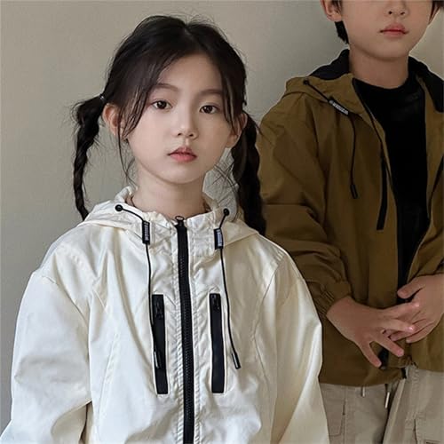 Kids Boys Multi Pockets Rain Jackets Zip Up Lightweight Plain Athletic Windproof Raincoats Girls Thin Cozy Outerwear2