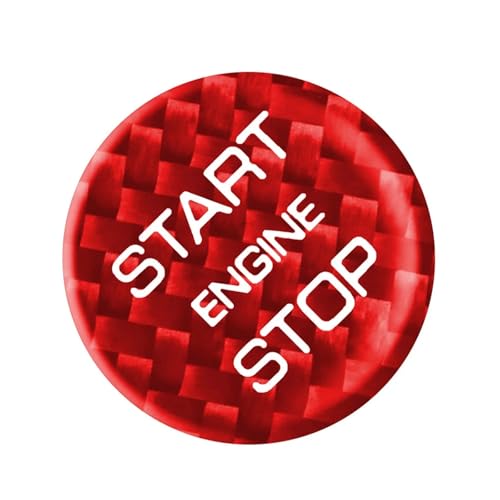 Bouton de démarrage de voiture en carbone rouge pour Range Rover et Discovery Sport