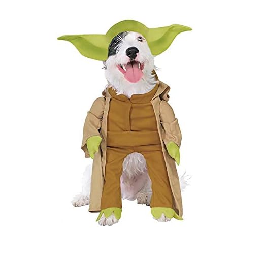 Star Wars - Disfraz Yoda Dlx para mascota, L (Rubie's Spain 887893-L)