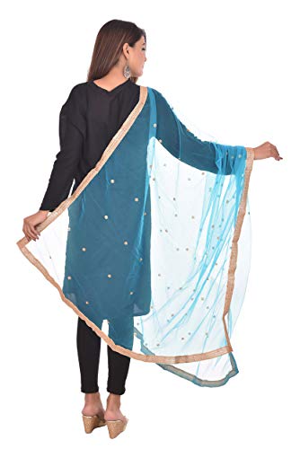 Image of YOUTHQUAKE Women's Embroidered Net Dupatta