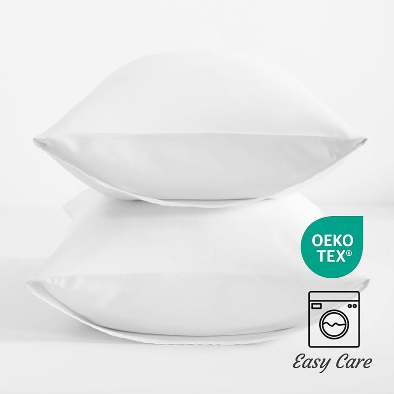 KANCHI DECOR - Premium 400 Thread Count 100% Egyptian Cotton Pillow Cases Set of 2, Breathable, Soft and Wrinkle-Free Pillow Covers with Envelope Closure, Gift, White, 20x36 Inches 1