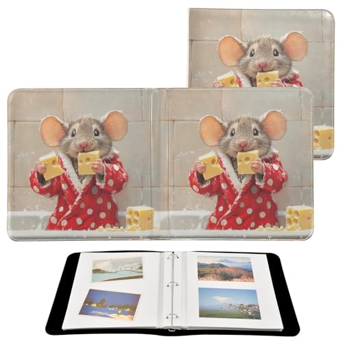 Photo Album Self Adhesive DIY Scrapbook Album Bathrobe Mouse 3 Ring Binders Photo Book 40 Pages 8x10 for Memory miniatura 2