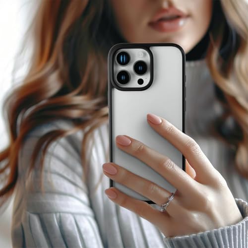 Image of EGOTUDE Case for iPhone 16 Pro, Polycarbonate Hard Back Transparent Cover, Anti-Yellowing