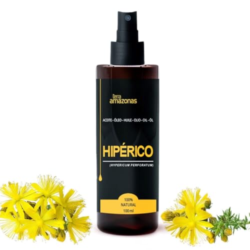 Aceite de Hipérico 100 ml – 100% natural, macerado en aceite vegetal – Para masajes, cuidado de la piel y uso tradicional – Terra Amazonas